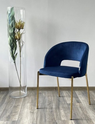 

Стул М-Сити AGNES, navy blue/золотой, AGNES