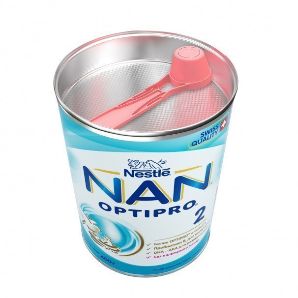Смесь Nestle Nan 2 Optipro молочная с бифидобактериями с 6 месяцев бзмж 800 г