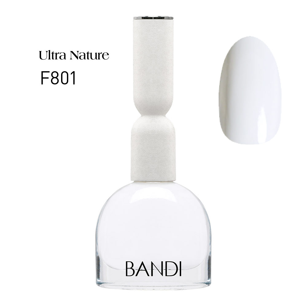 

Лак для ногтей BANDI Ultra Nature, Milk White, F801s, 10 мл, Белый, UNX1801