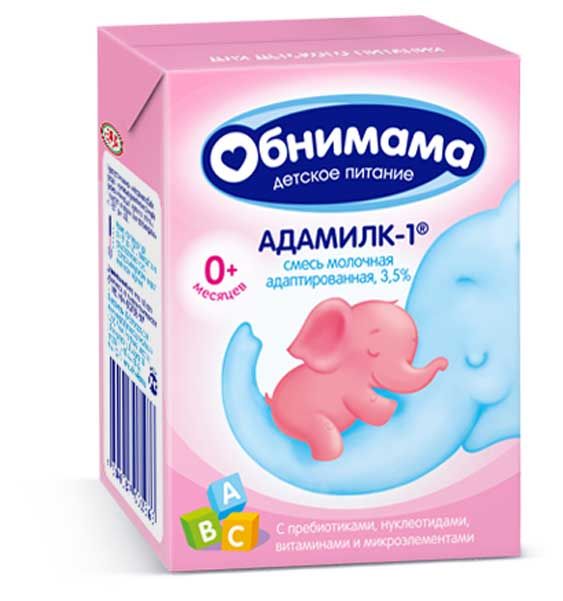 

Смесь Обнимама Адамилк-1 молочная адаптированная 3,5% с рождения 200 г.