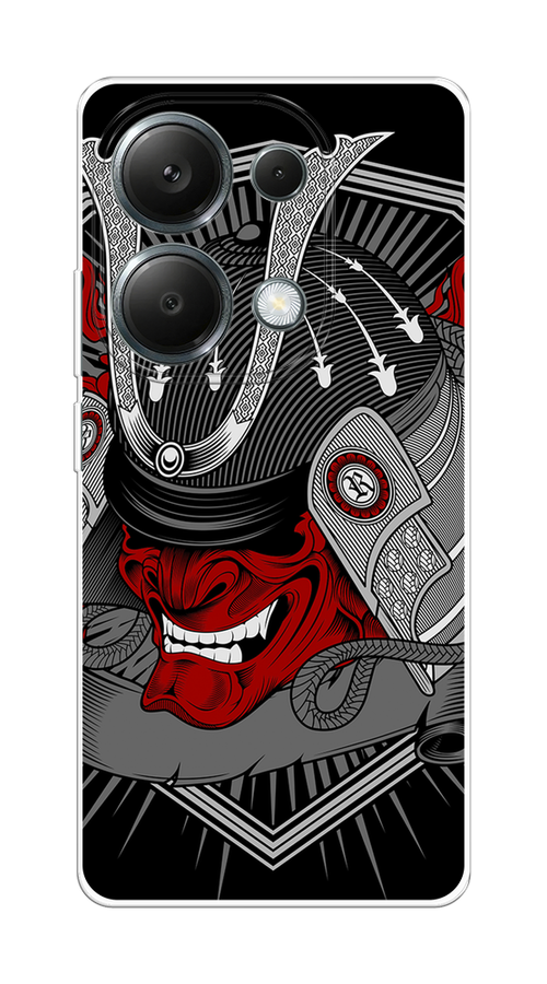 

Чехол на Xiaomi Redmi Note 13 Pro 4G "Красная маска самурая", Белый;красный;черный, 321650-1