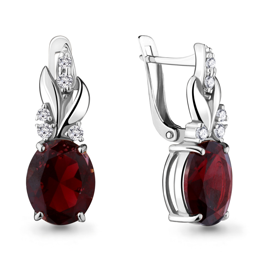 

Серьги из серебра с гранатом Яхонт Ювелирный 169223, 169223
