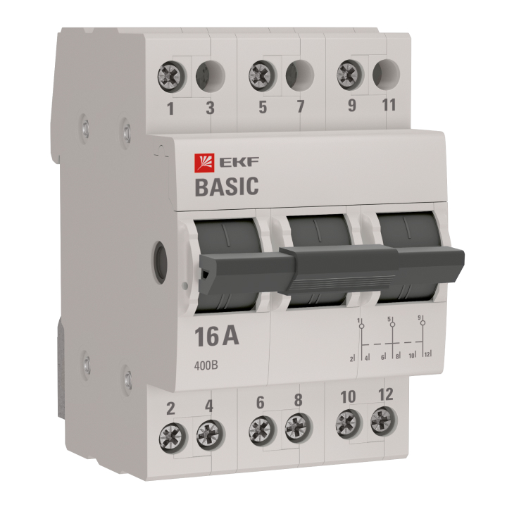 фото Трехпозиционный переключатель ekf basic 3p 16а tps-3-16