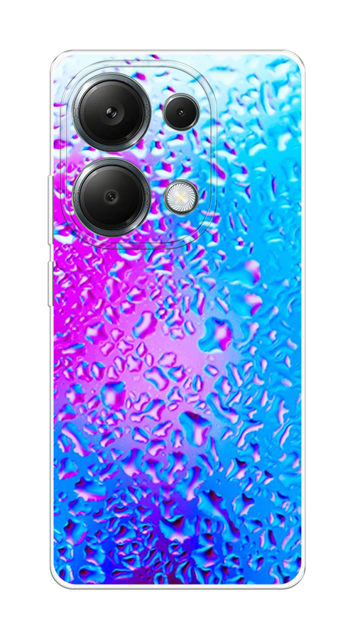 

Чехол на Xiaomi Redmi Note 13 Pro 4G "Капли на стекле", Бирюзовый;розовый, 321650-1