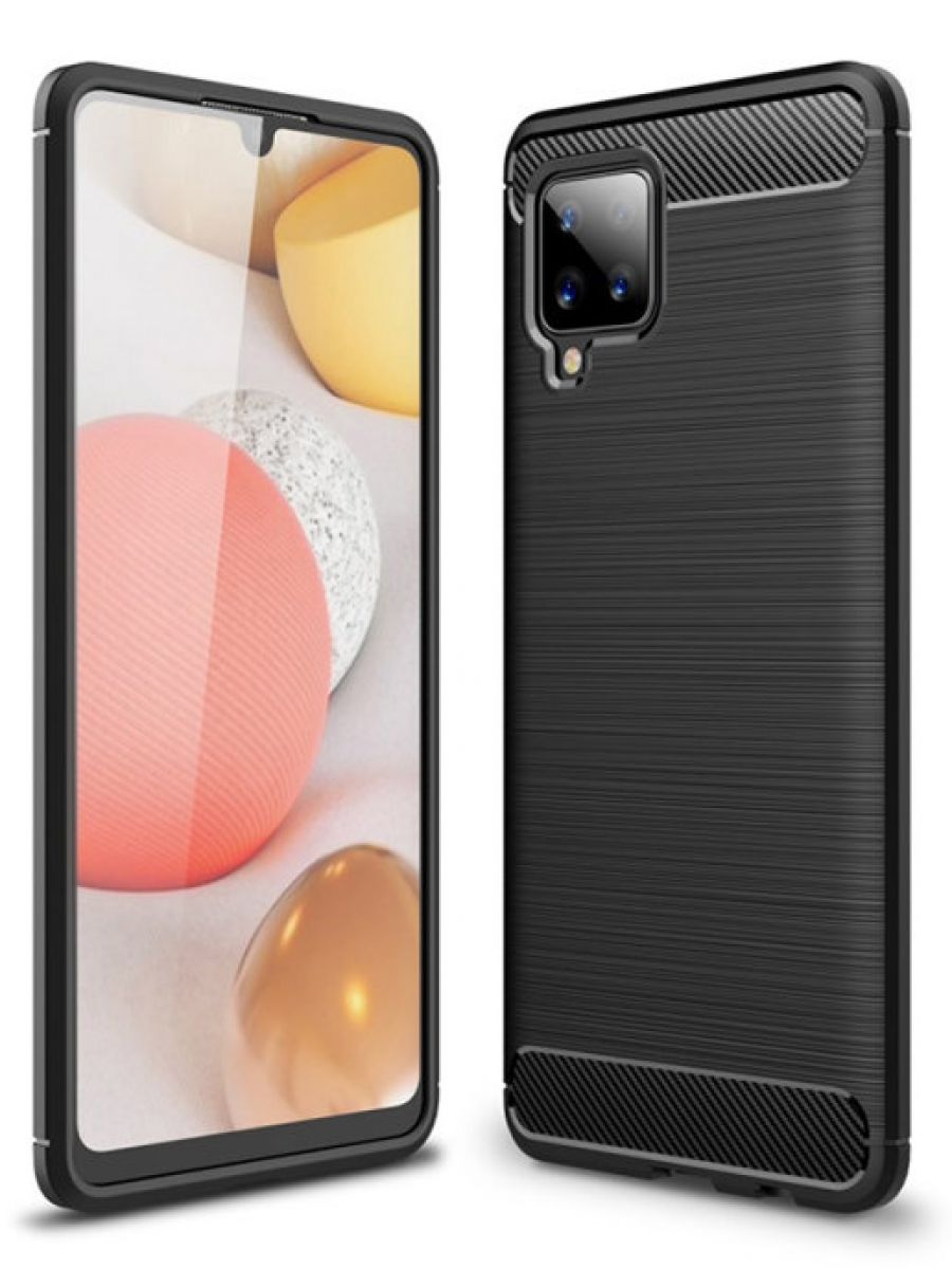

Brodef Carbon Силиконовый чехол для Samsung Galaxy A42 черный