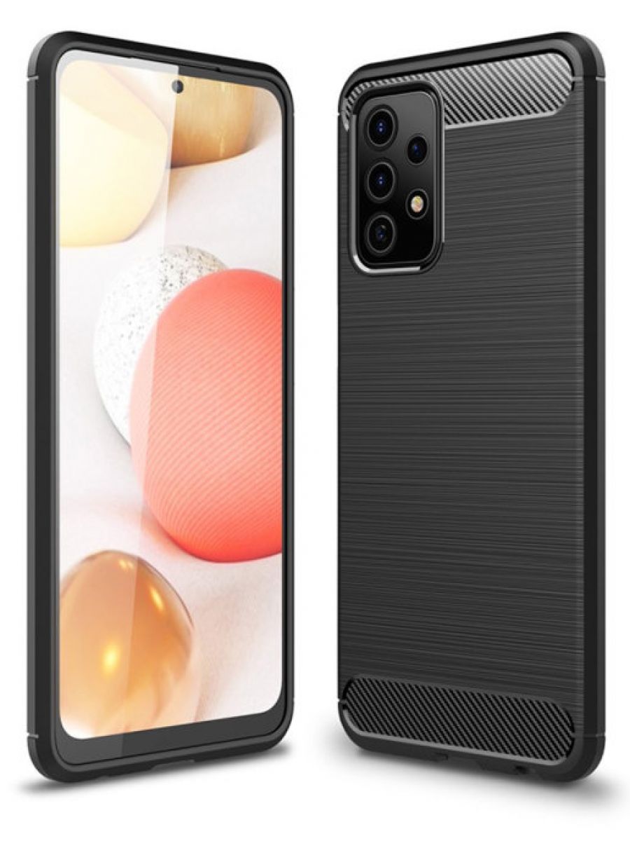 

Brodef Carbon Силиконовый чехол для Samsung Galaxy A52 черный