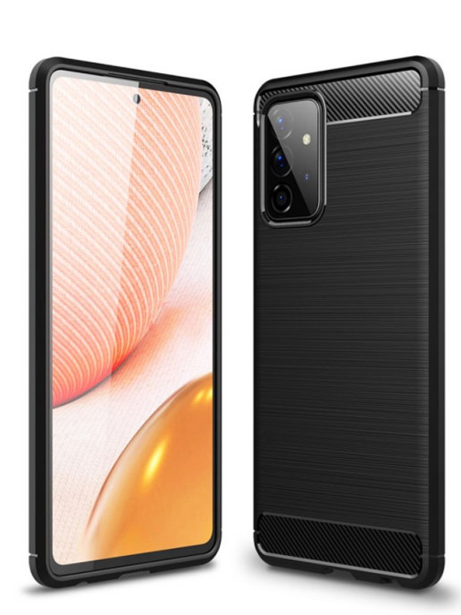 

Brodef Carbon Силиконовый чехол для Samsung Galaxy A72 черный
