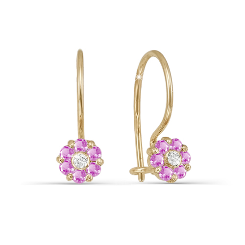 

Серьги из красного золота ЯХОНТ Золотой 169628, фианит, 169628