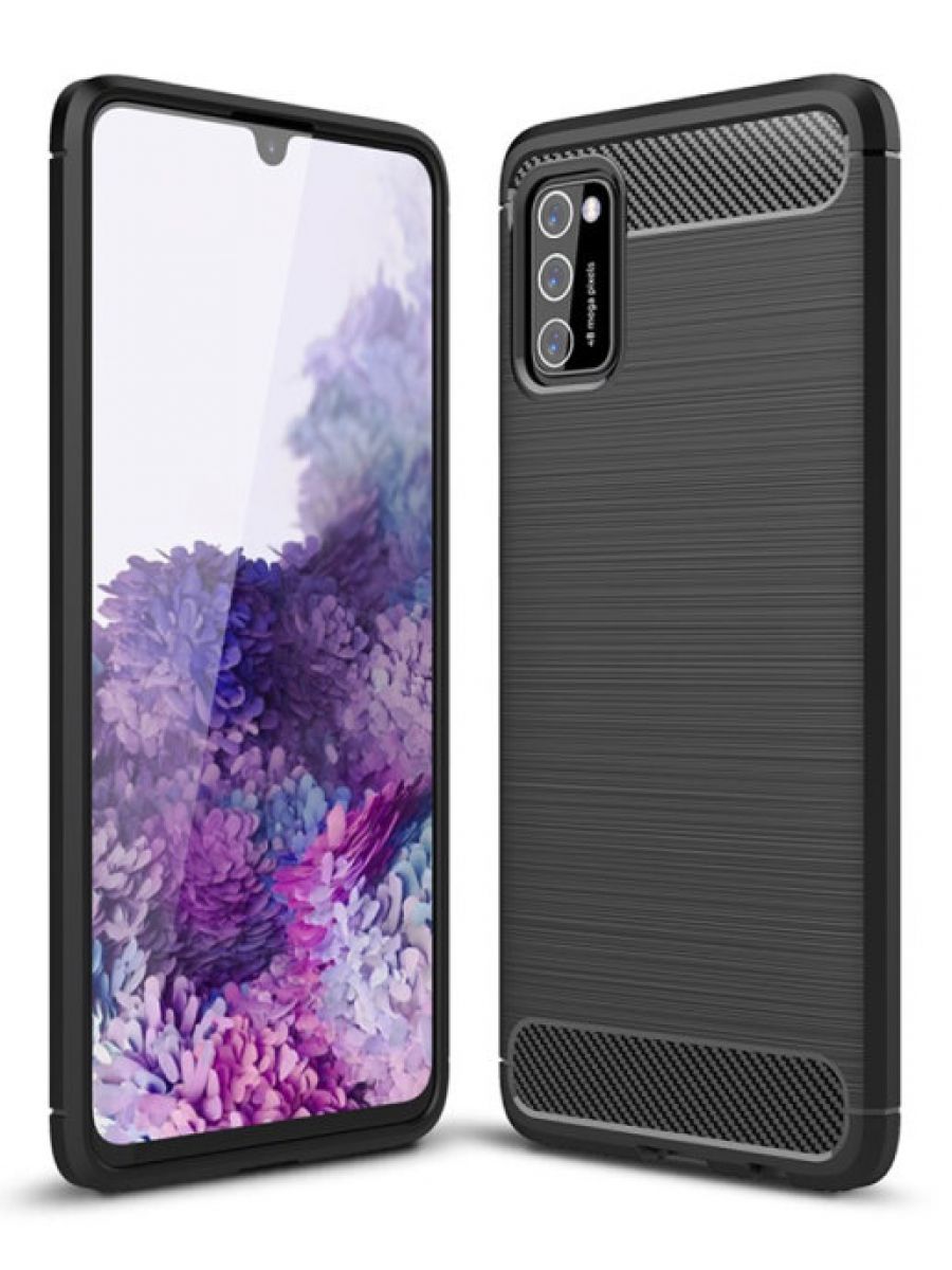 

Brodef Carbon Силиконовый чехол для Samsung Galaxy A02s черный
