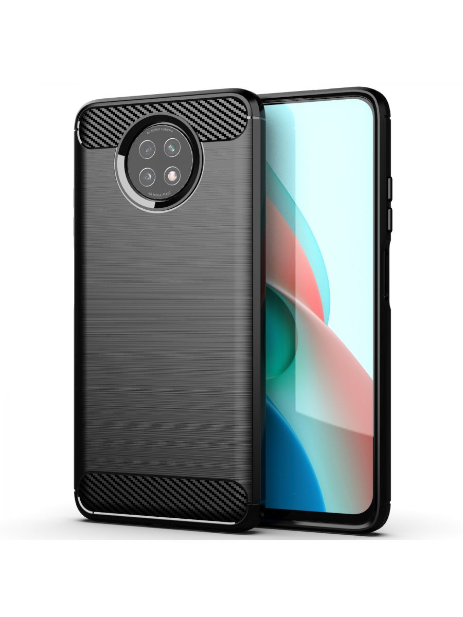 

Brodef Carbon Силиконовый чехол для Xiaomi Redmi Note 9T Черный