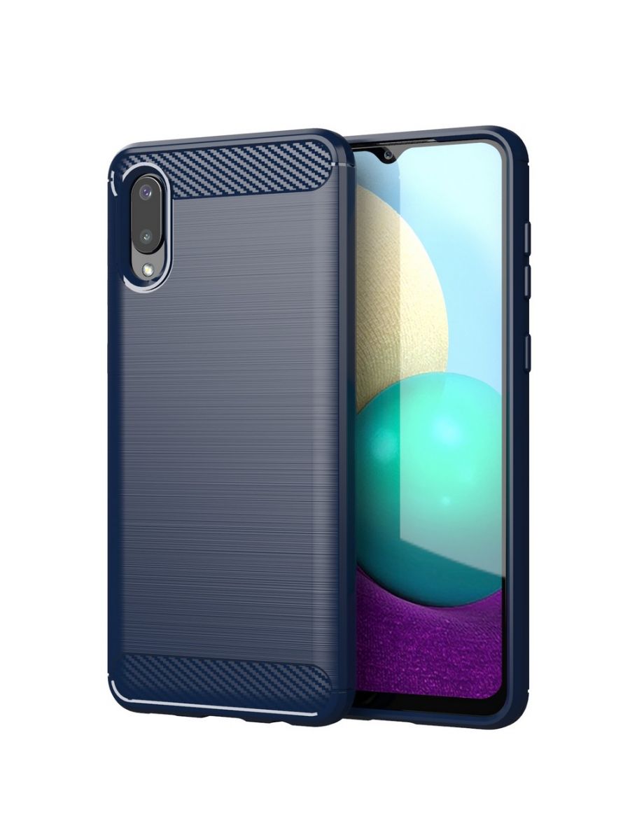 

Brodef Carbon Силиконовый чехол для Samsung Galaxy A02 Синий