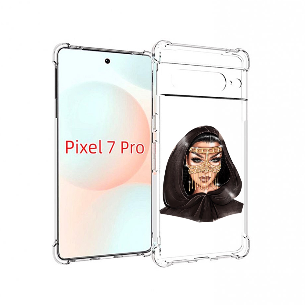 

Чехол Mypads Девушка-В-Золотой-Маске Для Google Pixel 7 Pro, Прозрачный, Tocco