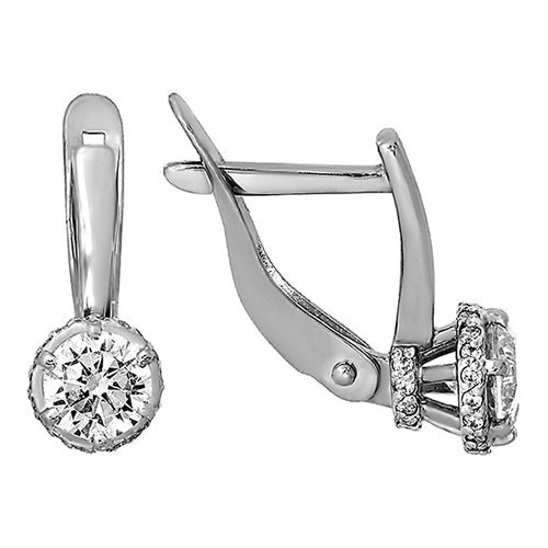 

Серьги из серебра ЯХОНТ Золотой 169702, фианит, 169702
