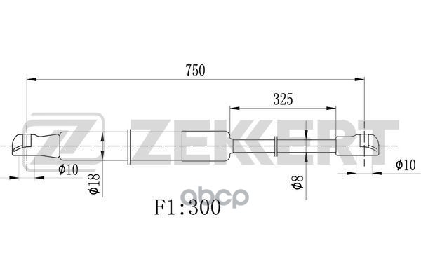 

Пружина Газовая Капота Volvo S40 95- V40 95- Zekkert арт. GF2405