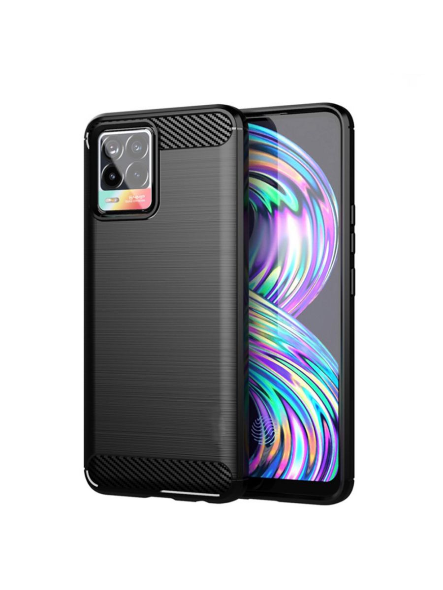 

Brodef Carbon Силиконовый чехол для Realme 8 Pro/8 Черный
