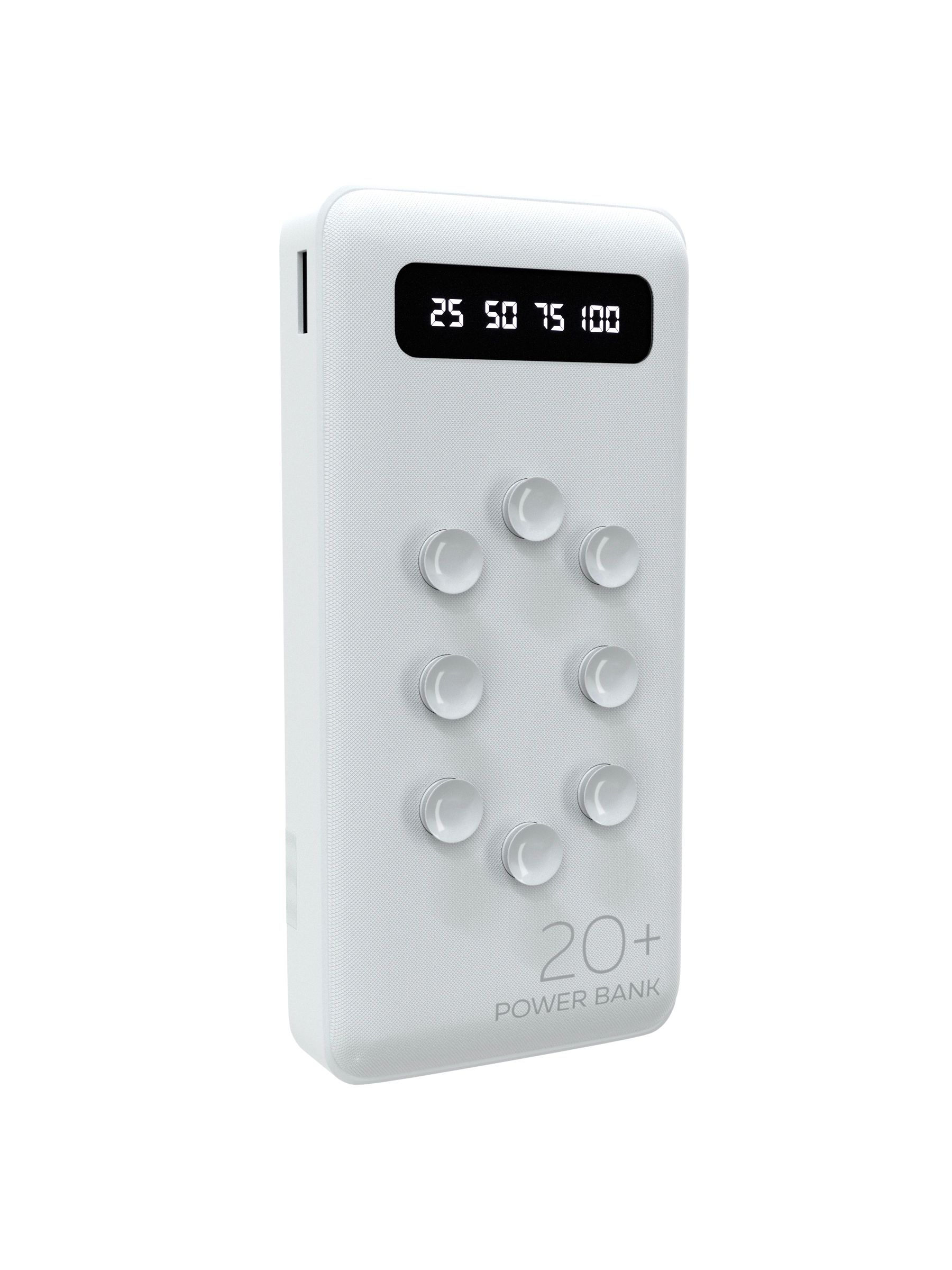 

Внешний аккумулятор More choice PB42S-20 20000mAh Smart 2USB 2.1A White, PB42S-20