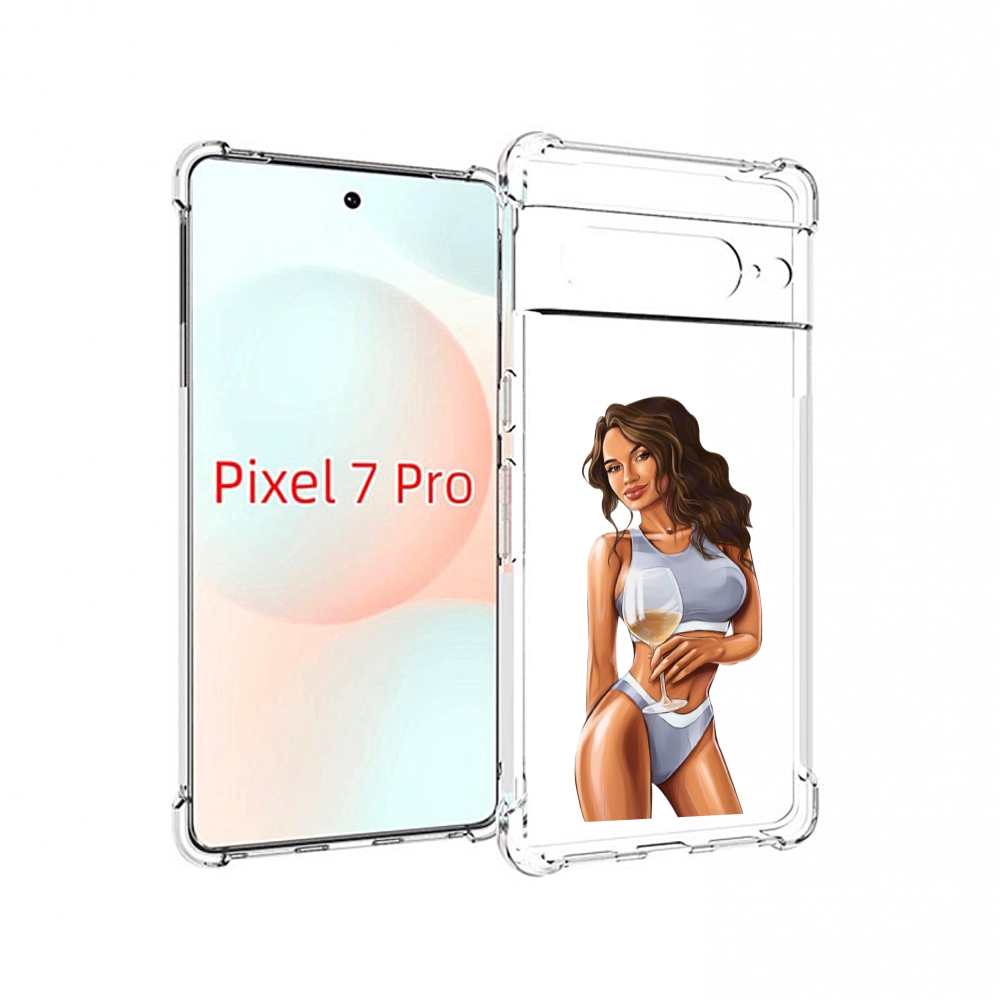 

Чехол Mypads Девушка-В-Сером-Купальнике- Женский Для Google Pixel 7 Pro, Прозрачный, Tocco