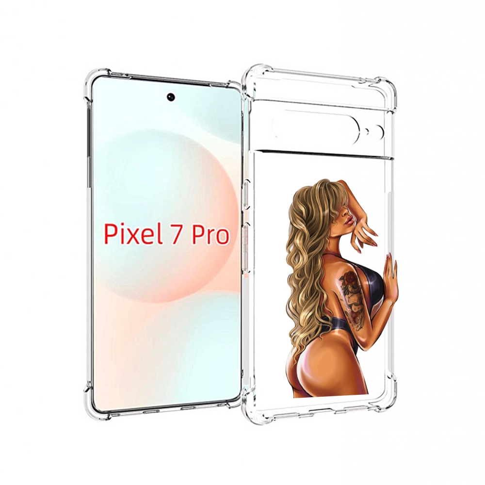 Чехол Mypads Девушка-В-Черном-Кожаном-Купальнике Женский Для Google Pixel 7 Pro