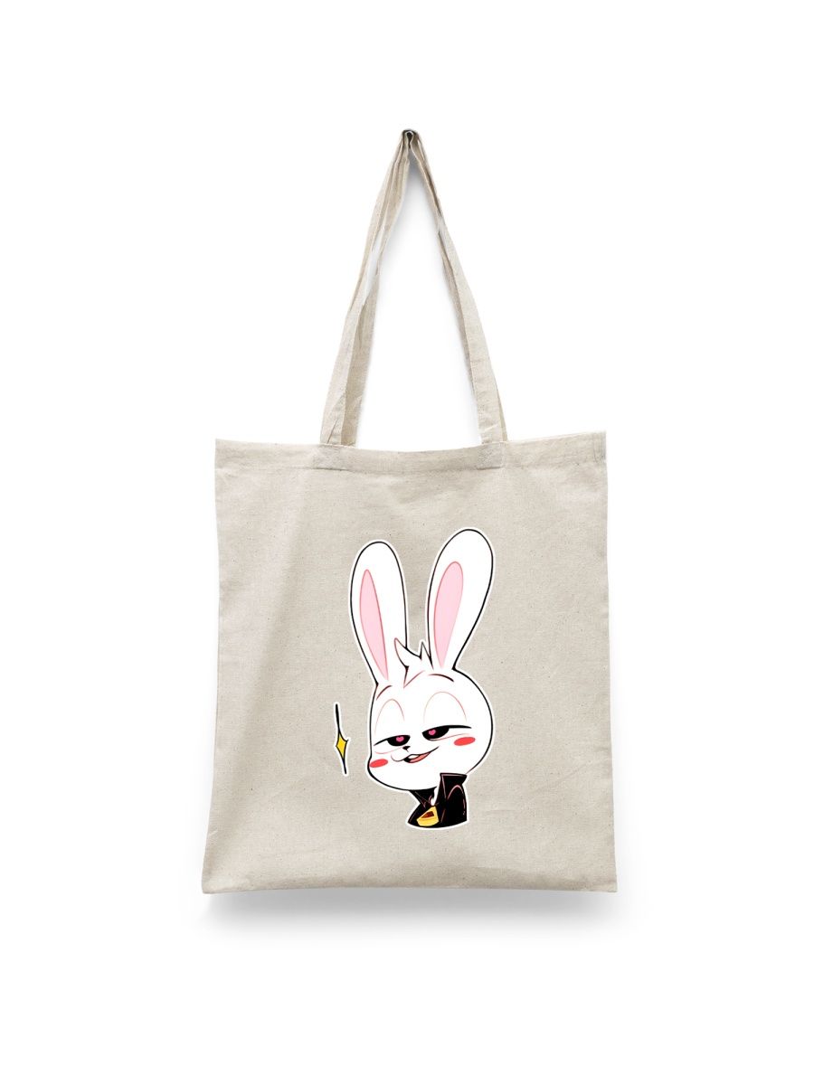 

Шоппер унисекс Каждому Своё Кролик/Заяц/Rabbit JJRB23, белый, Кролик/Заяц/Rabbit JJRB23