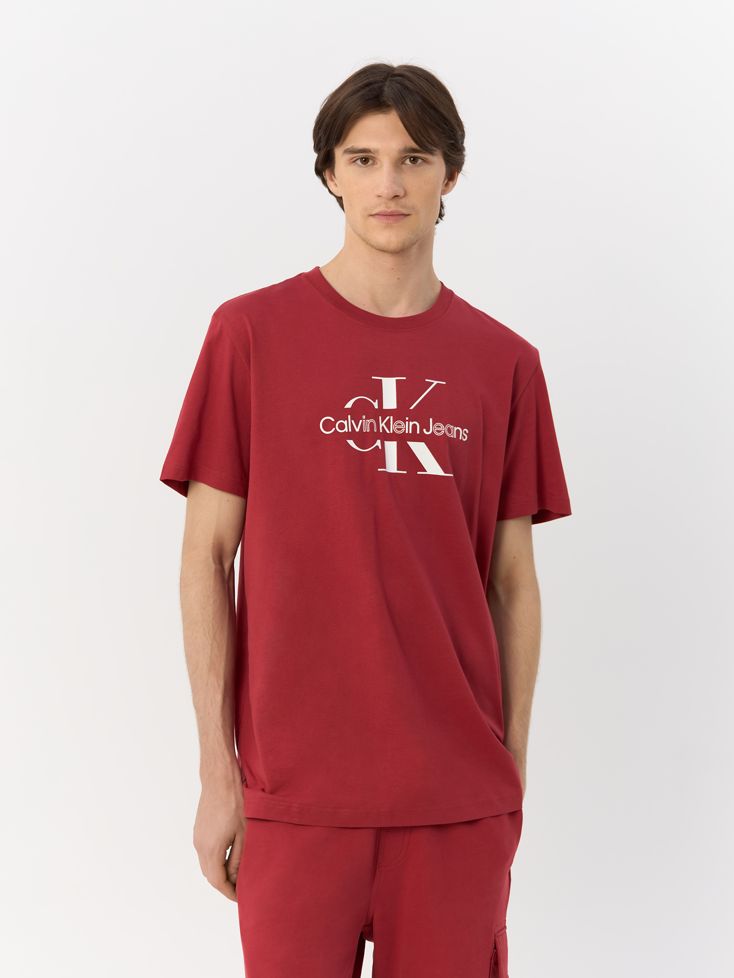 

Футболка мужская Calvin Klein J30J325190XA0 красная XL, Красный, J30J325190XA0