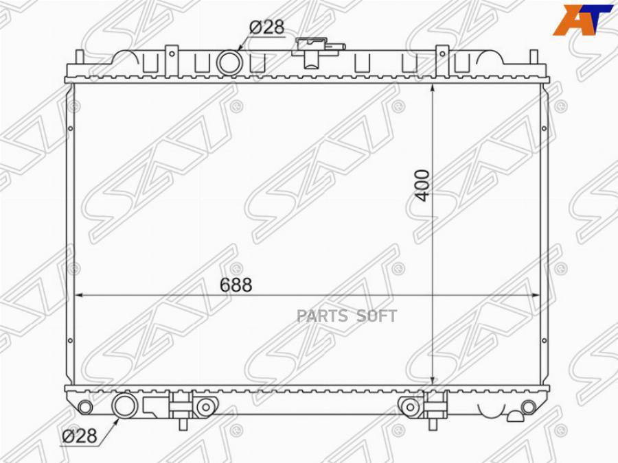 

SAT Радиатор NISSAN AVENIR/TINO V10 QG18EM/EXPERT QG18 98-