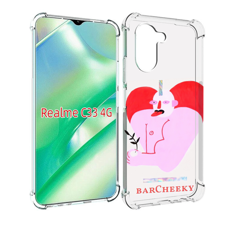 

Чехол MyPads силач в сердце женский для Realme C33 4G, Прозрачный, Tocco