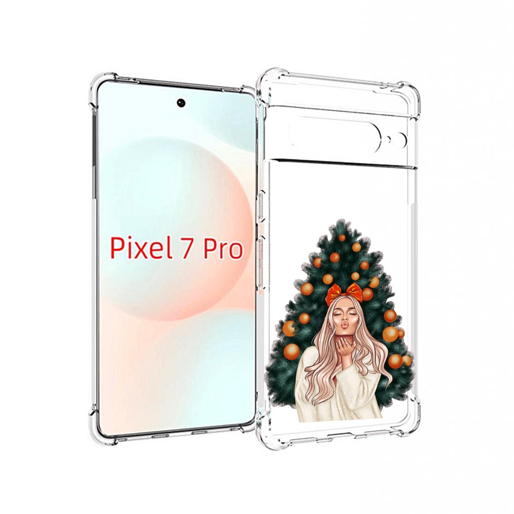 

Чехол Mypads Девушка-Под-Елкой-С-Мандаринами Женский Для Google Pixel 7 Pro, Прозрачный, Tocco