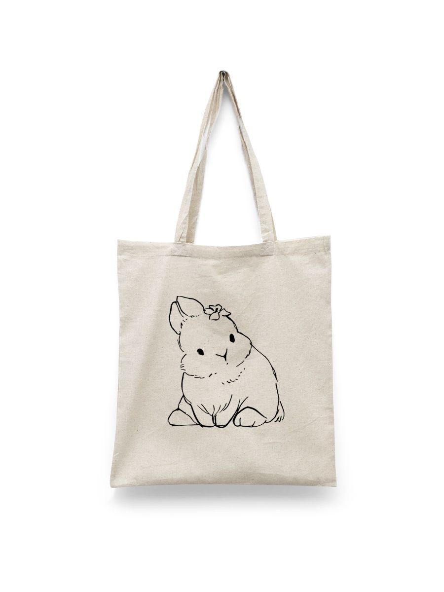 

Шоппер унисекс Каждому Своё Кролик/Заяц/Rabbit JJRB12, белый, Кролик/Заяц/Rabbit JJRB12