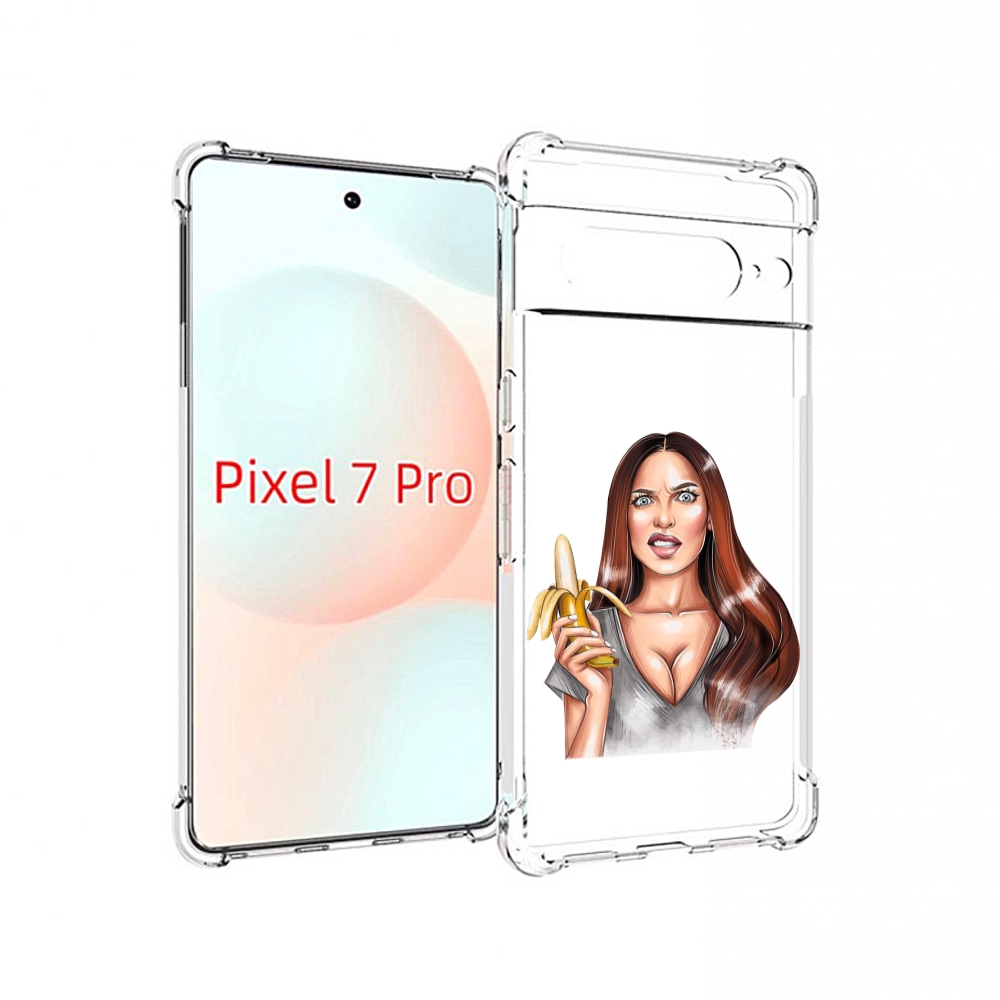 

Чехол Mypads Девушка-С-Бананом Для Google Pixel 7 Pro, Прозрачный, Tocco