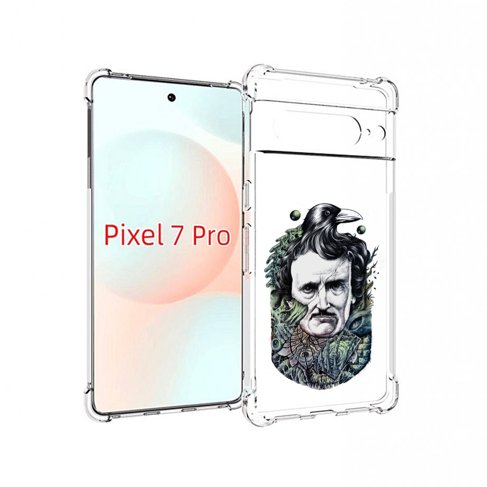 

Чехол Mypads Эдгар Аллан С Вороном Для Google Pixel 7 Pro, Прозрачный, Tocco