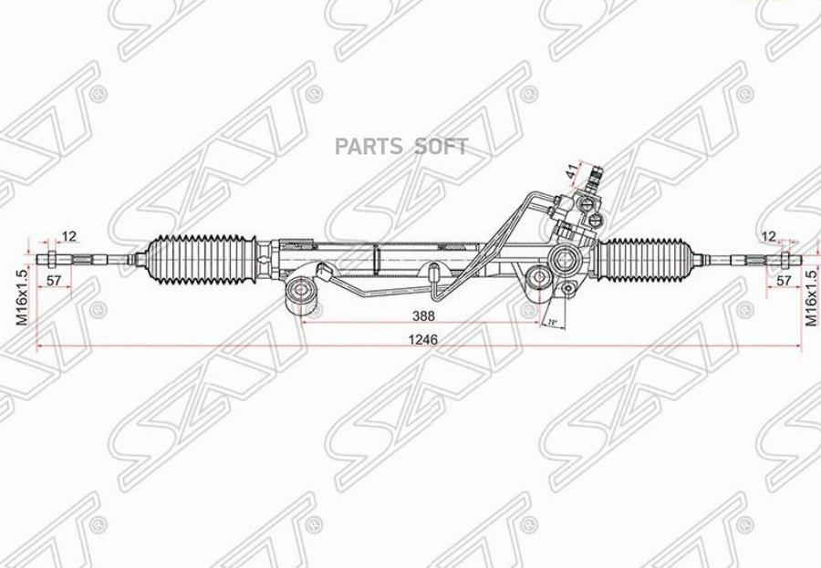 

SAT Рейка рулевая Toyota Land Cruiser Prado ##J150 09- LHD