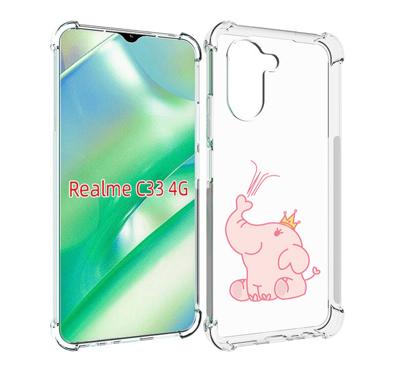 

Чехол MyPads слоник-принц детский для Realme C33 4G, Прозрачный, Tocco