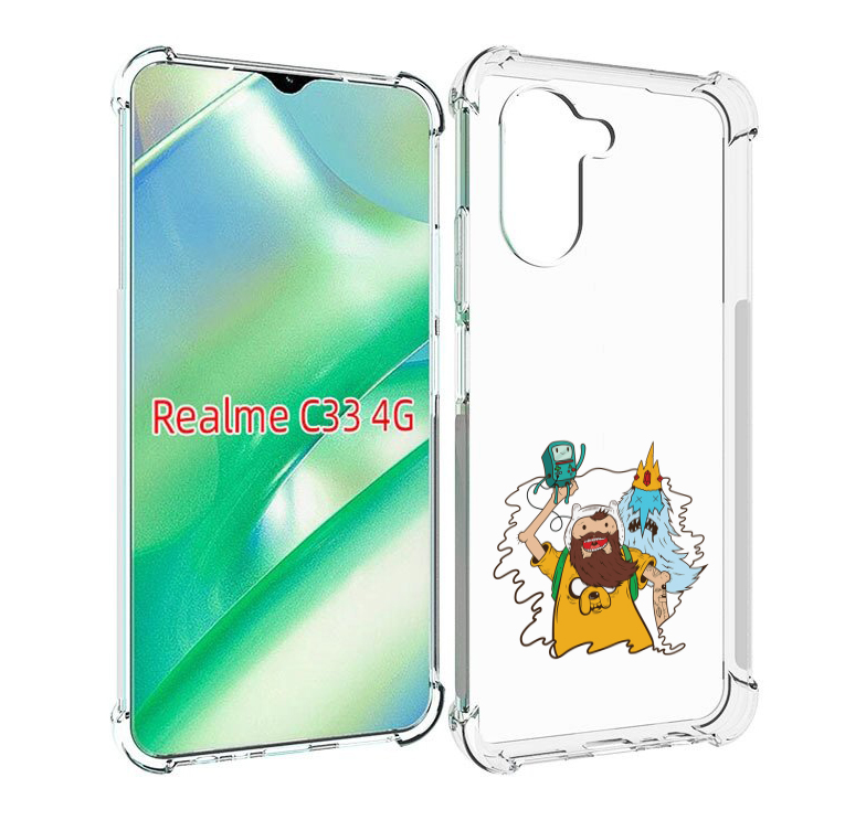 

Чехол MyPads время приключений старый Финн для Realme C33 4G, Прозрачный, Tocco