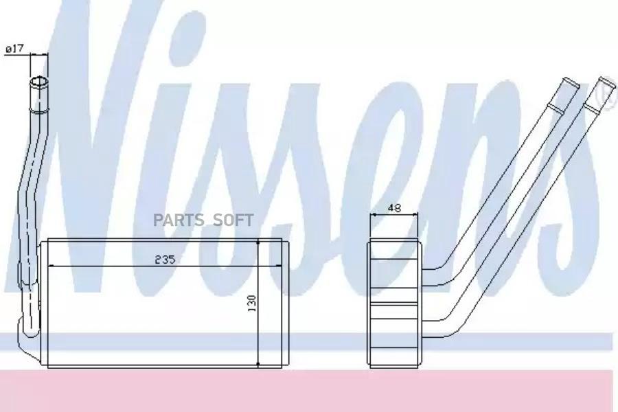 

NISSENS Радиатор отопителя [235x130] LAND ROVER Freelander '97-01
