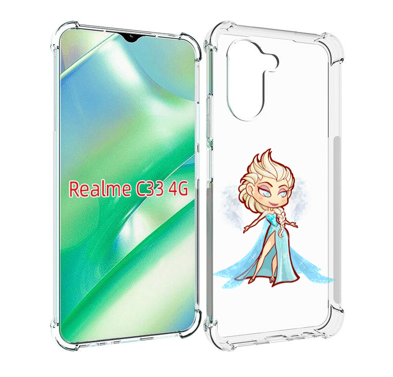 

Чехол MyPads снежная-принцесса женский для Realme C33 4G, Прозрачный, Tocco