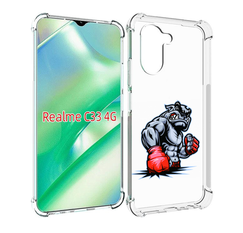 

Чехол MyPads собака-боксер для Realme C33 4G, Прозрачный, Tocco