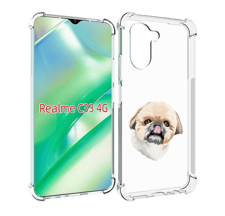 

Чехол MyPads собачка-с-язычком для Realme C33 4G, Прозрачный, Tocco