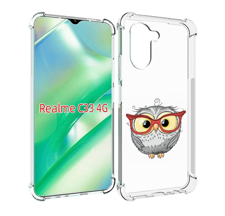 

Чехол MyPads сова-в-красных-очках для Realme C33 4G, Прозрачный, Tocco