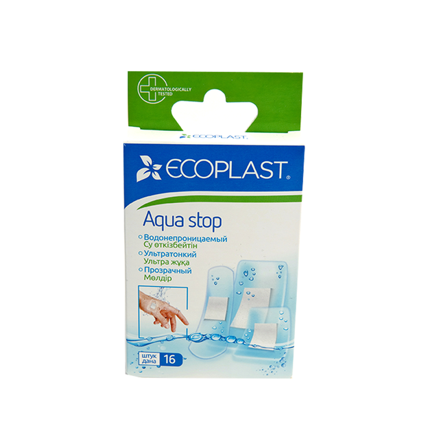 фото Набор пластырей медицинских aqua stop 16 шт. ecoplasat