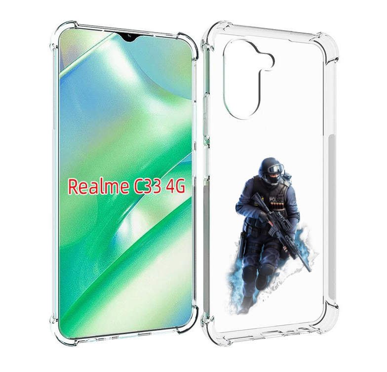 

Чехол MyPads спецназ-ксго для Realme C33 4G, Прозрачный, Tocco