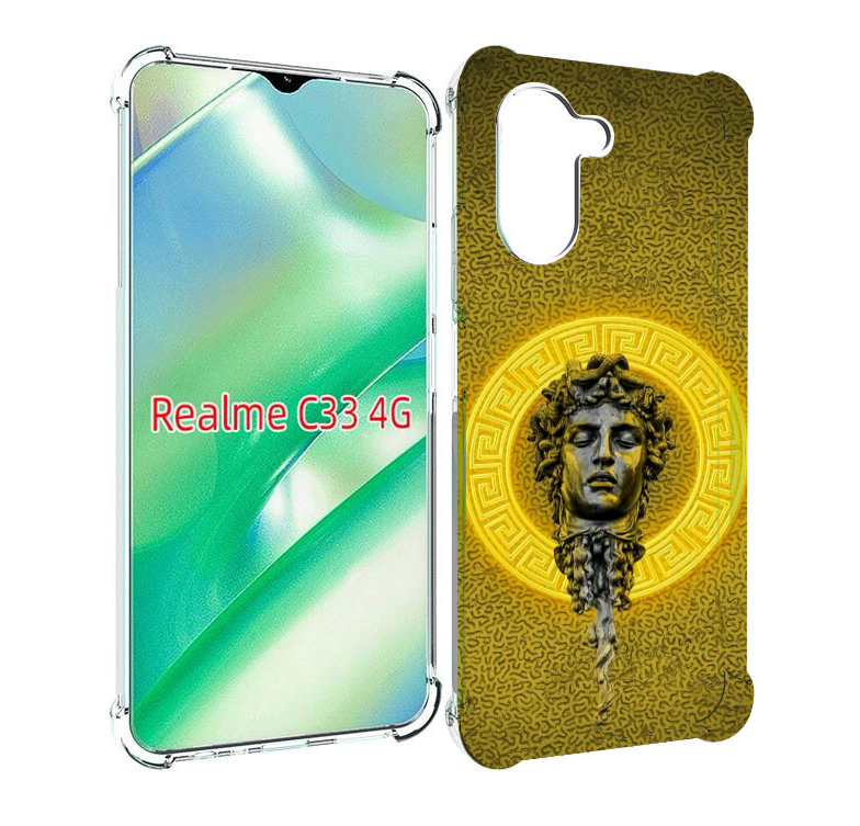 

Чехол MyPads статуя версачи для Realme C33 4G, Прозрачный, Tocco