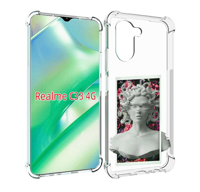 

Чехол MyPads статуя-медузы для Realme C33 4G, Прозрачный, Tocco