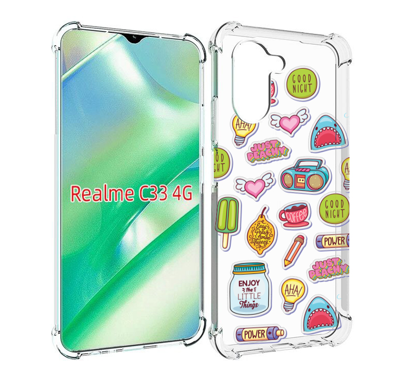 

Чехол MyPads стикер-пак для Realme C33 4G, Прозрачный, Tocco