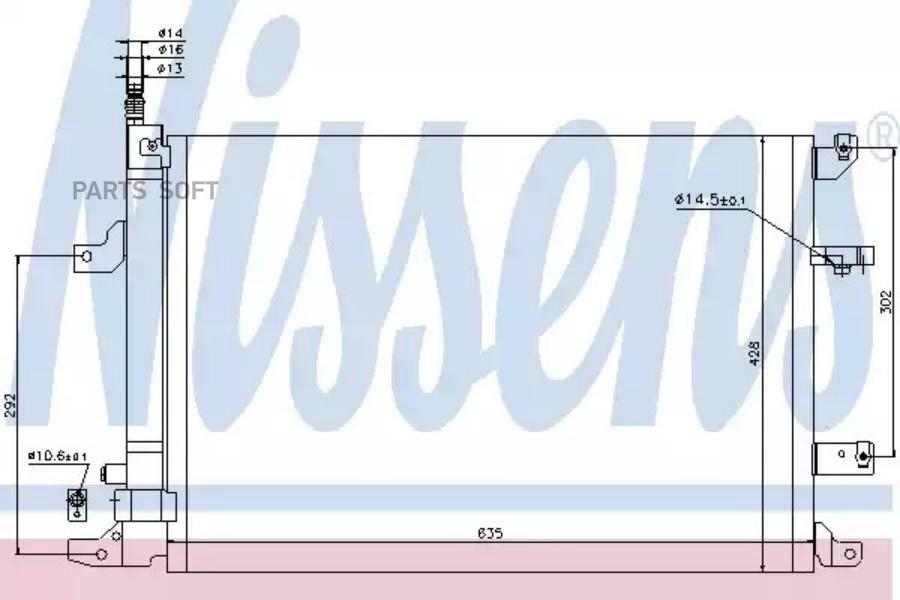 

NISSENS Радиатор кондиционера VOLVO S60-S80-V70 05-