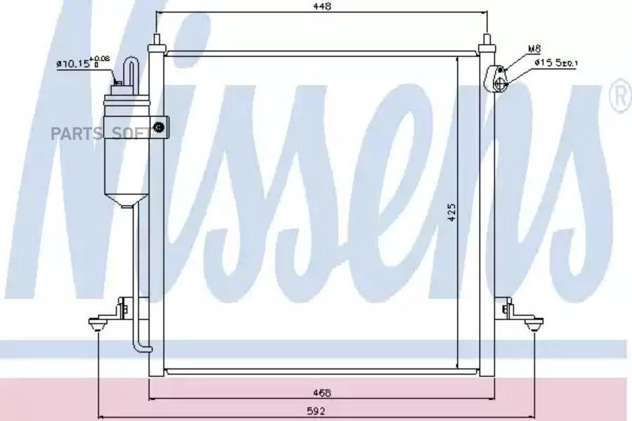 

NISSENS Радиатор кондиционера [468x425] MITSUBISHI L 200 2.5DI-D 05->