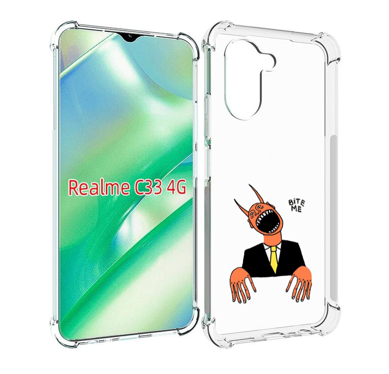 

Чехол MyPads странный чертик с длинными пальцами для Realme C33 4G, Прозрачный, Tocco