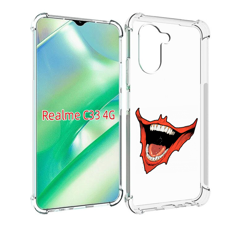 

Чехол MyPads страшная-улыбка для Realme C33 4G, Прозрачный, Tocco