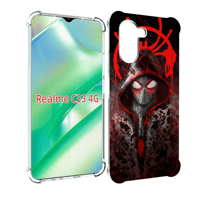 

Чехол MyPads страшный человек паук мужской для Realme C33 4G, Прозрачный, Tocco