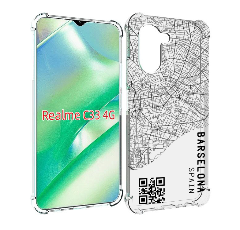 

Чехол MyPads схема-барселона для Realme C33 4G, Прозрачный, Tocco