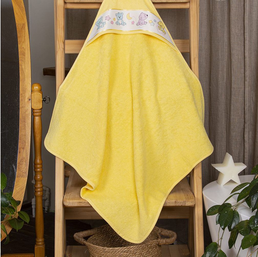 фото Детское полотенце "арт дизайн", "мойдодыр" "желтое"; 70 х 130 артпостель